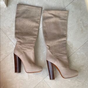 Brian Atwoood tall platform heeled boots size 8